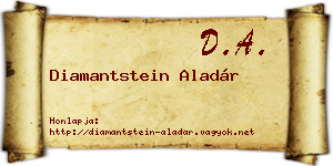 Diamantstein Aladár névjegykártya