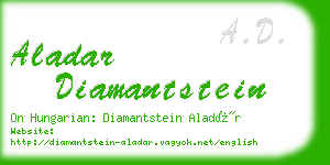 aladar diamantstein business card